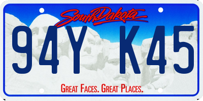 SD license plate 94YK45