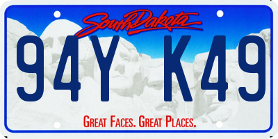 SD license plate 94YK49