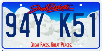 SD license plate 94YK51