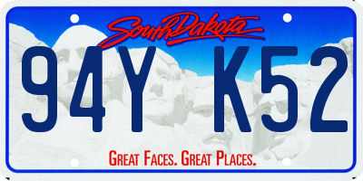 SD license plate 94YK52