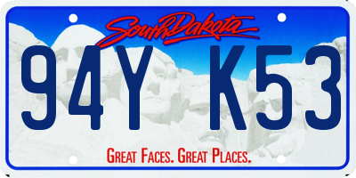 SD license plate 94YK53