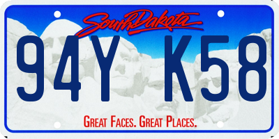 SD license plate 94YK58