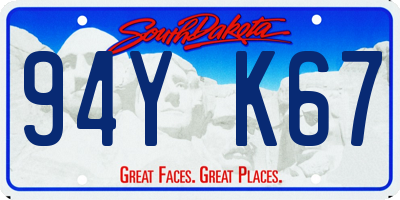 SD license plate 94YK67