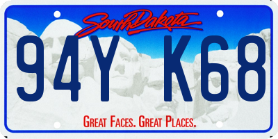 SD license plate 94YK68