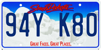 SD license plate 94YK80