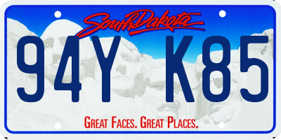 SD license plate 94YK85