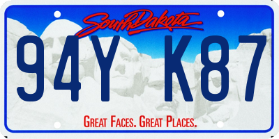 SD license plate 94YK87