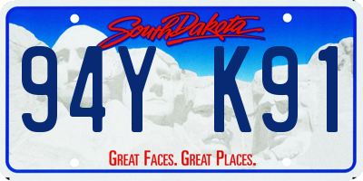 SD license plate 94YK91