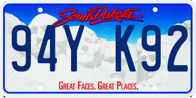 SD license plate 94YK92