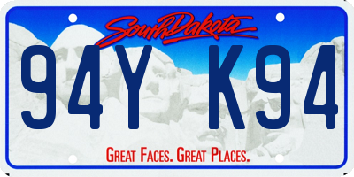 SD license plate 94YK94