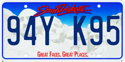 SD license plate 94YK95