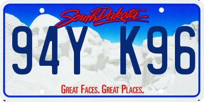 SD license plate 94YK96
