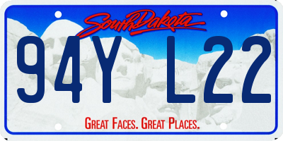 SD license plate 94YL22