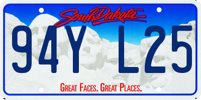SD license plate 94YL25