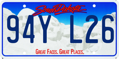 SD license plate 94YL26