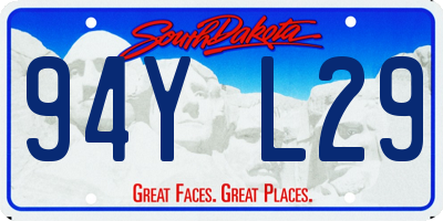 SD license plate 94YL29