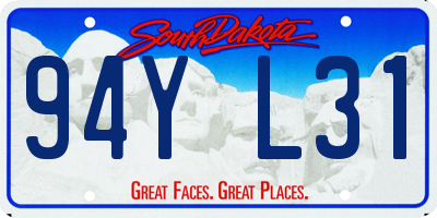 SD license plate 94YL31