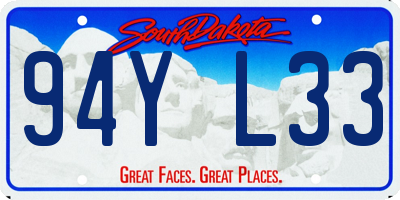SD license plate 94YL33