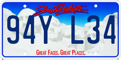 SD license plate 94YL34
