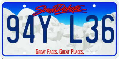 SD license plate 94YL36