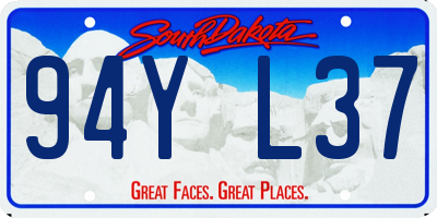 SD license plate 94YL37