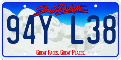 SD license plate 94YL38