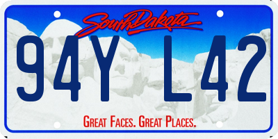 SD license plate 94YL42