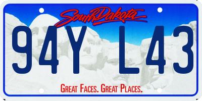 SD license plate 94YL43