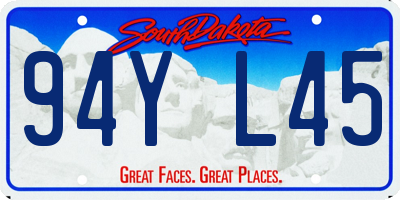 SD license plate 94YL45