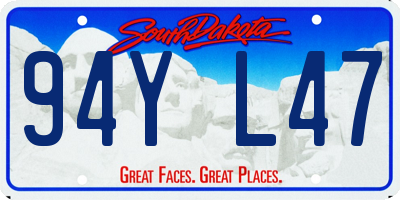 SD license plate 94YL47