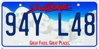SD license plate 94YL48