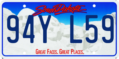 SD license plate 94YL59