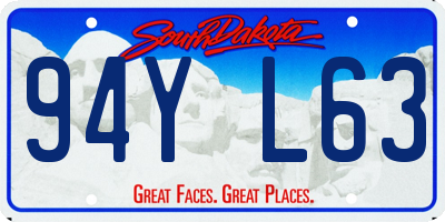 SD license plate 94YL63