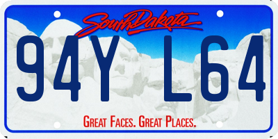 SD license plate 94YL64