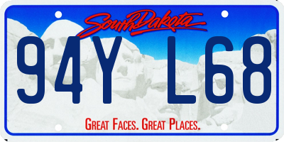 SD license plate 94YL68