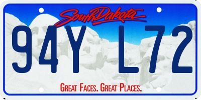 SD license plate 94YL72
