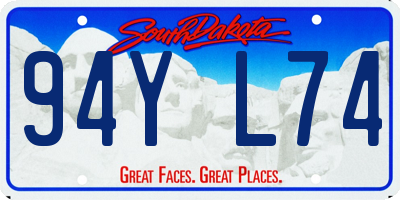 SD license plate 94YL74