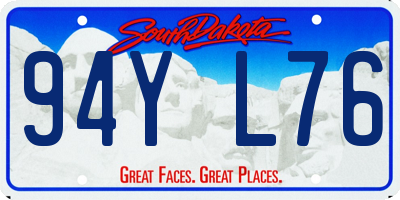 SD license plate 94YL76