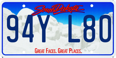 SD license plate 94YL80