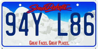 SD license plate 94YL86