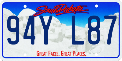 SD license plate 94YL87