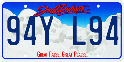 SD license plate 94YL94