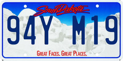 SD license plate 94YM19