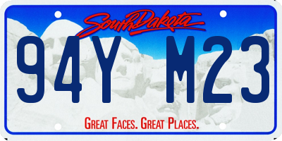 SD license plate 94YM23