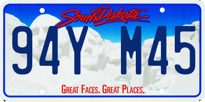 SD license plate 94YM45