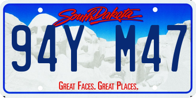 SD license plate 94YM47