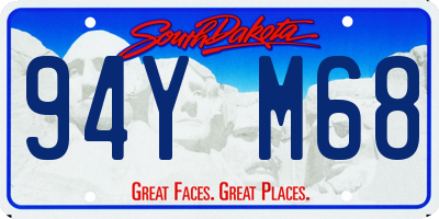 SD license plate 94YM68