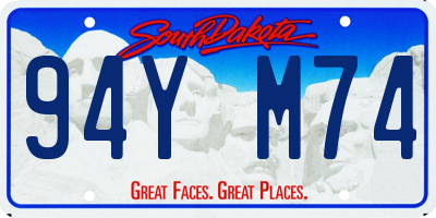 SD license plate 94YM74
