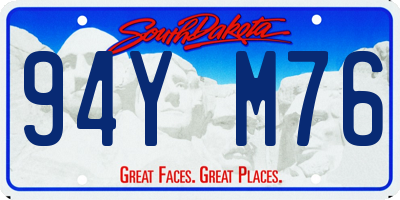 SD license plate 94YM76