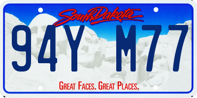 SD license plate 94YM77